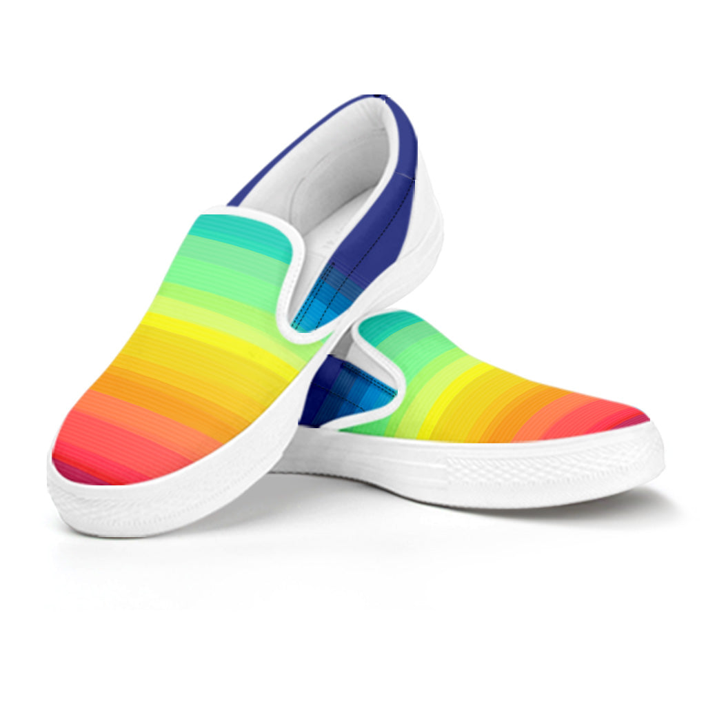 Rainbow Slip-Ons - CustomKiks Shoes