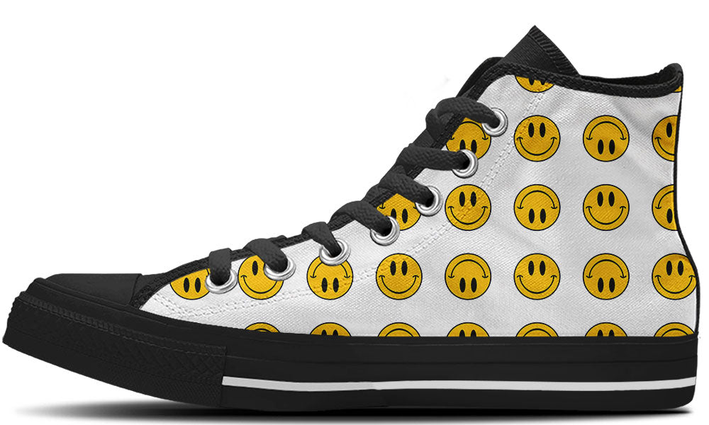 SMILEY PATTERN HIGH TOPS