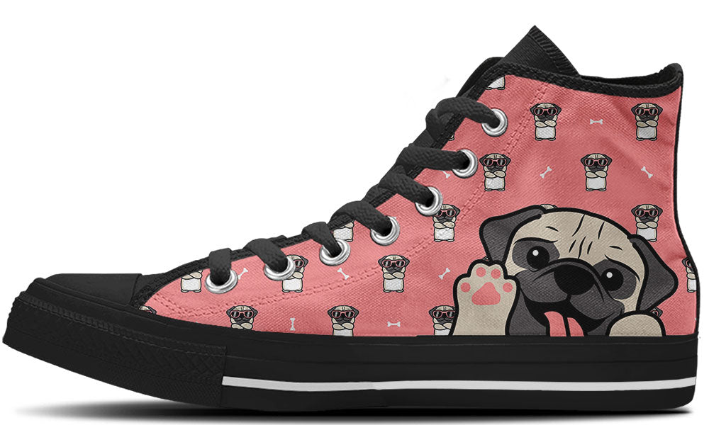 Pug Doodle High Tops