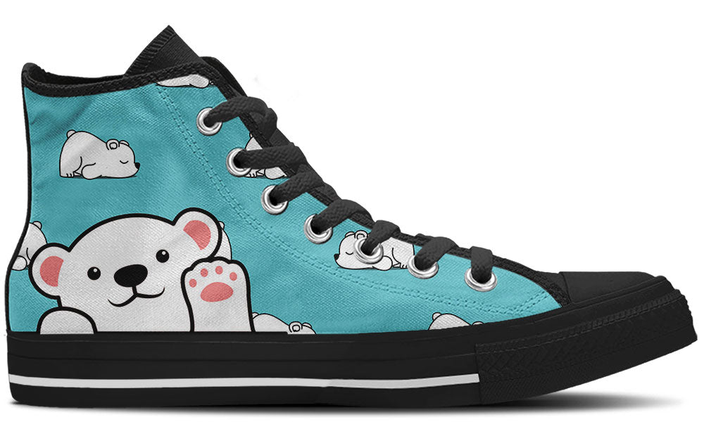 Polar Bear Doodle High Tops