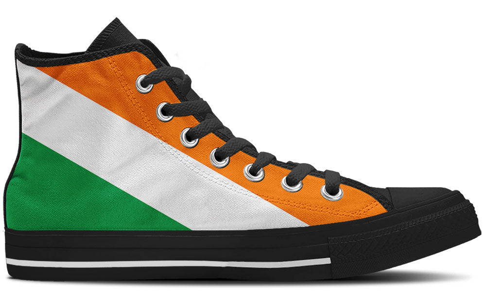 Ireland Sneakers: Irish Flag High Top Sneakers