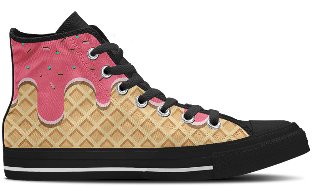 Ice Cream Pattern High Top Sneakers