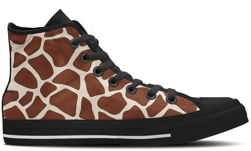 Giraffe Print High Tops - CustomKiks Shoes