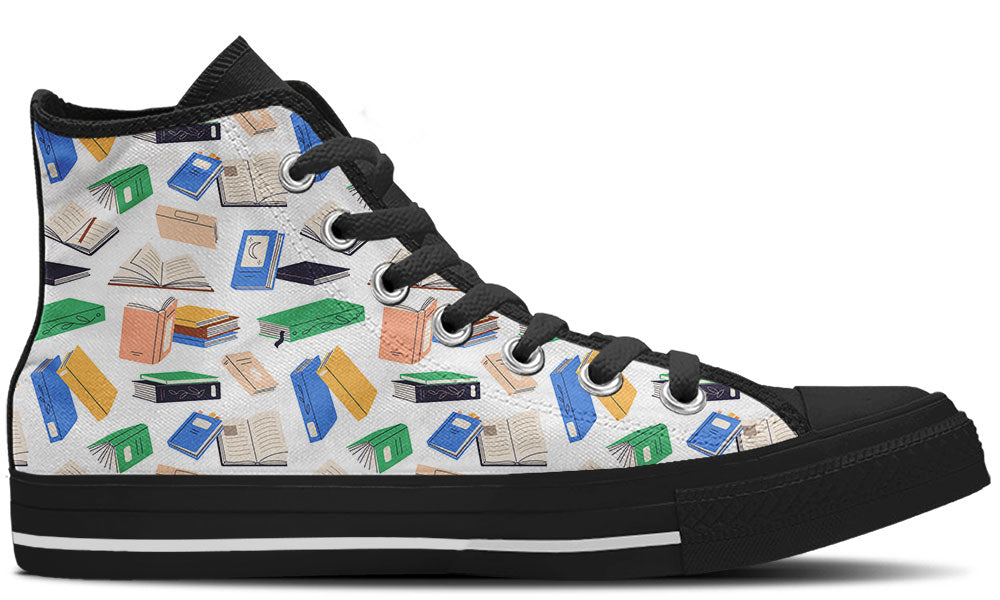 Books Pattern High Top Sneakers
