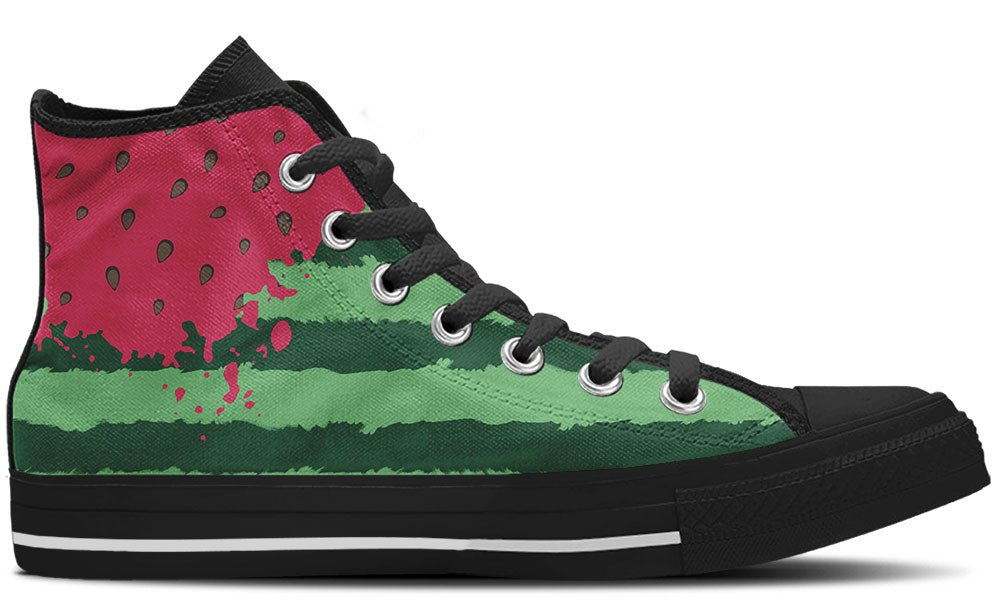 Watermelon Pattern High Top Sneakers