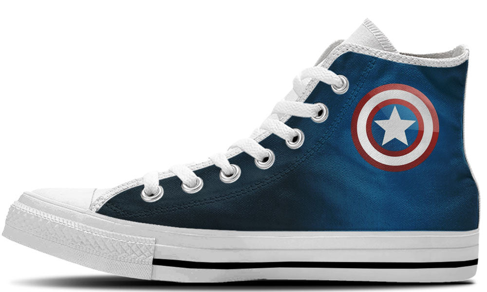 Captain America Shield High Top Sneakers