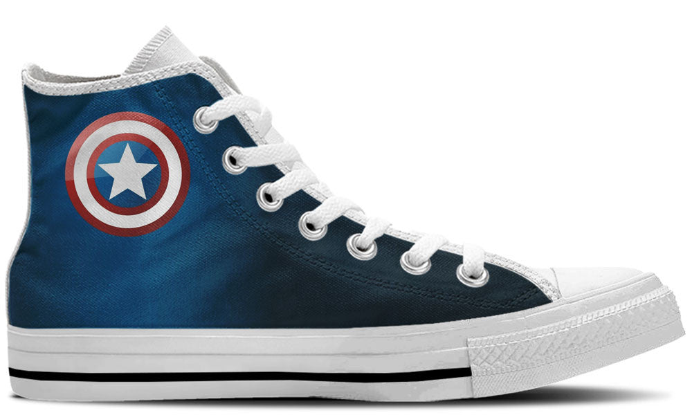 Captain America Shield High Top Sneakers