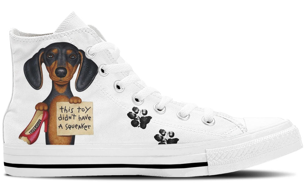 Naughty Dachshund - CustomKiks Shoes