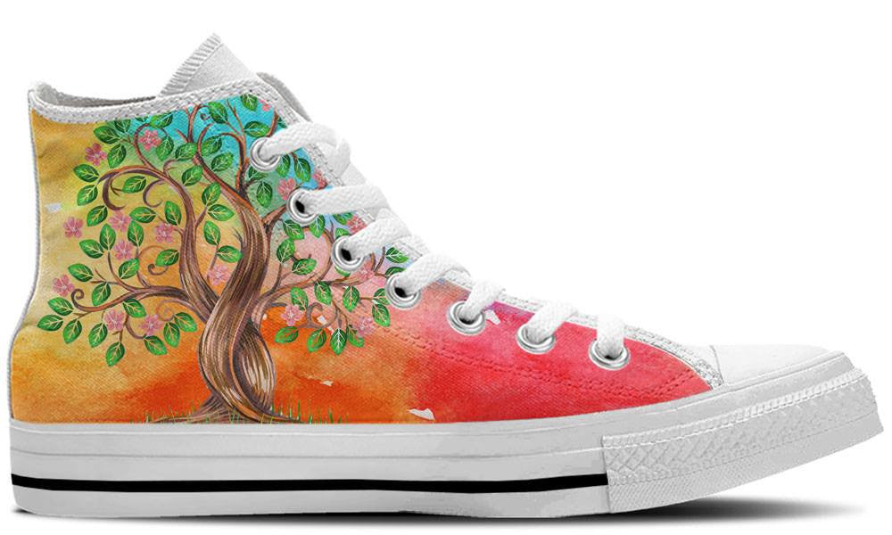 Eden Sneakers: Garden of Eden Illustration High Top Sneakers