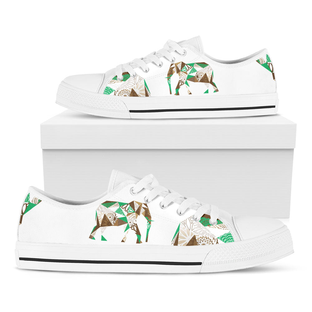 Mosaic Elephant White Casual