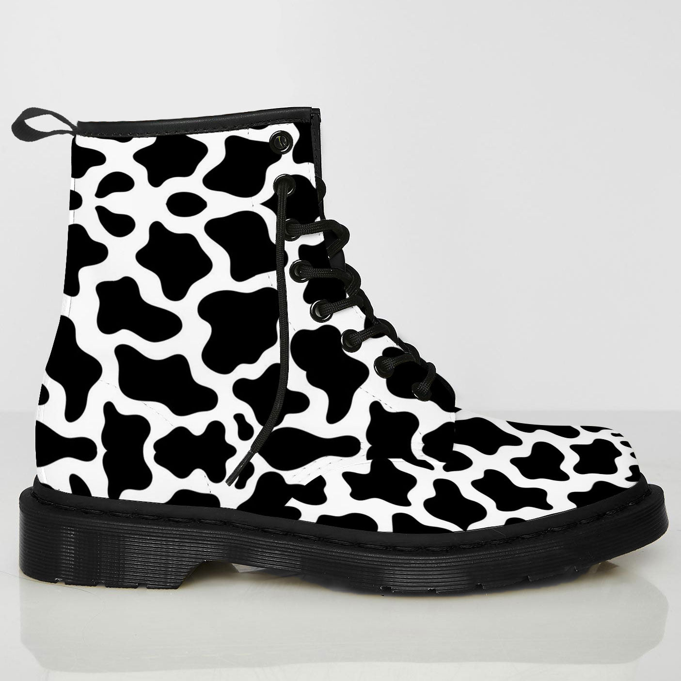 Cow Print Boots - CustomKiks Shoes