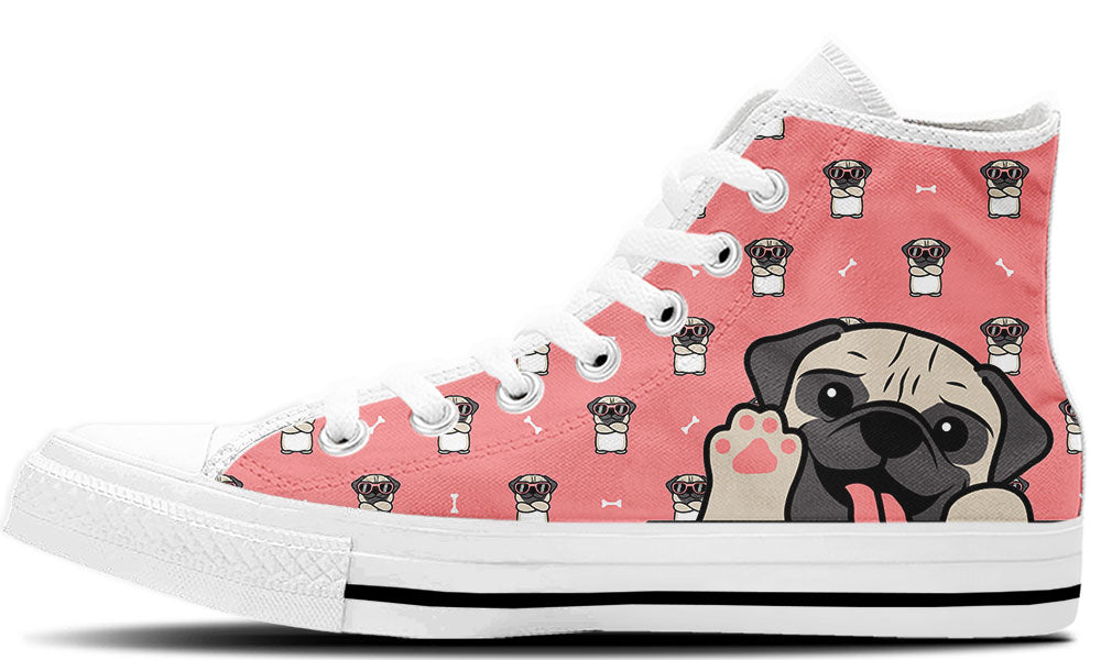 Pug Doodle High Tops