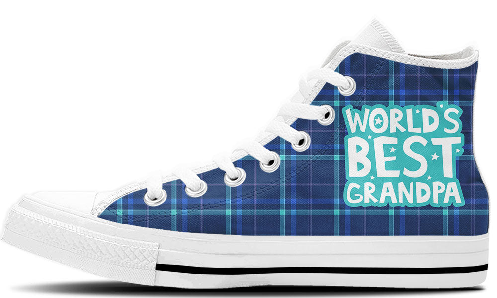 Grandpa High Top Shoes Custom Canvas Sneakers