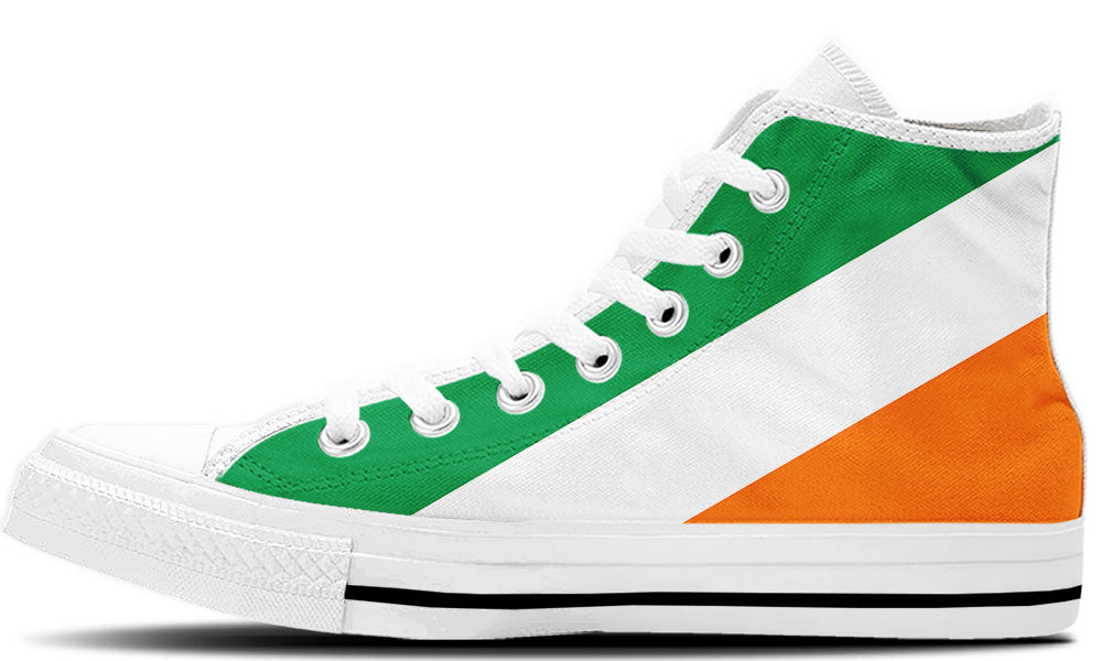 Ireland Sneakers: Irish Flag High Top Sneakers