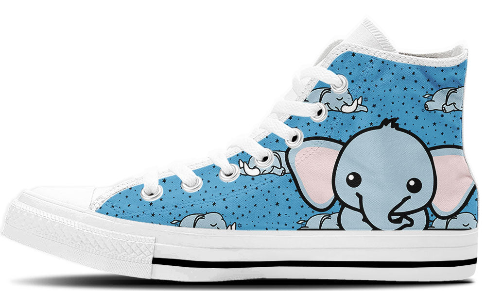 Elephant Doodle High Tops