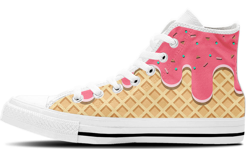 Ice Cream Pattern High Top Sneakers