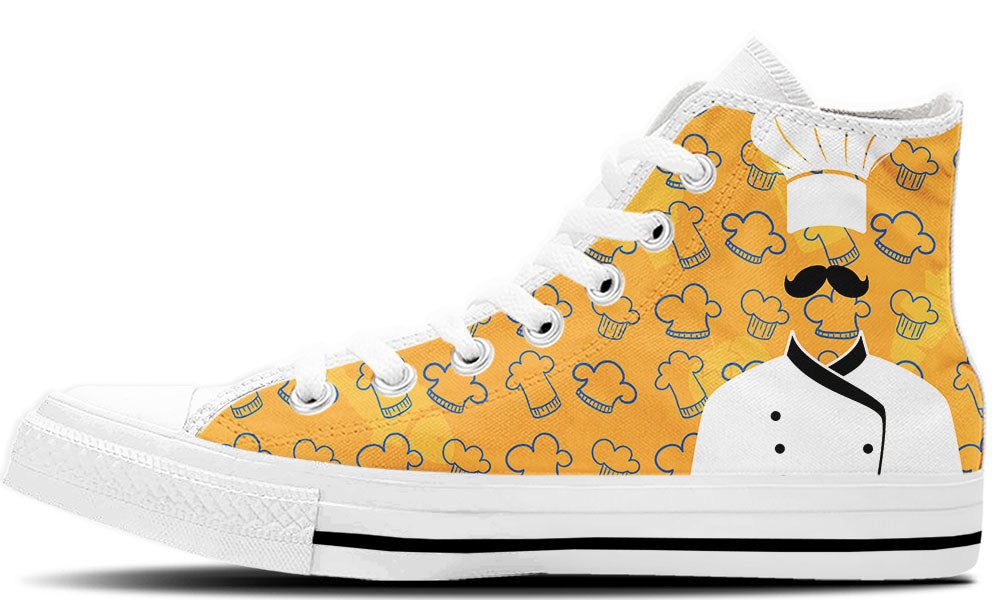 Chef Sneakers: Chef Illustration High Top Sneakers
