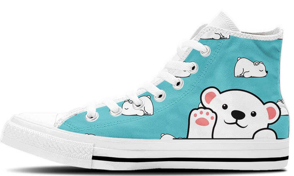 Polar Bear Doodle High Tops