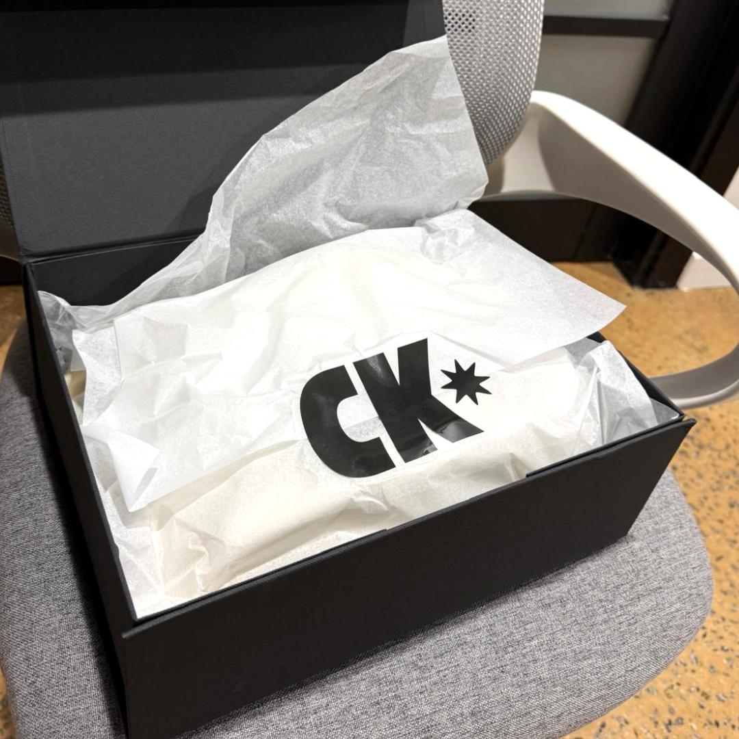 Custom branded sneakers created for a corporate sales kickoff
