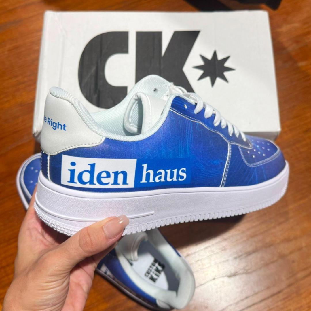 Idenhaus Consulting custom branded sneakers created by Custom Kiks