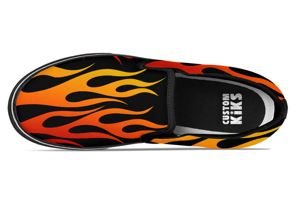 FLAMES SLIP ONS