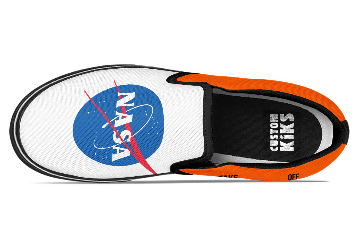 NASA Sneakers: NASA Logo Slip On Sneakers