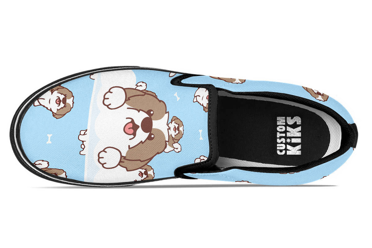 Shih Tzu Doodle Slip Ons