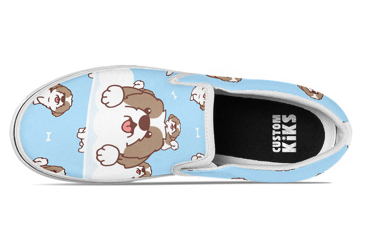 Shih Tzu Doodle Slip Ons