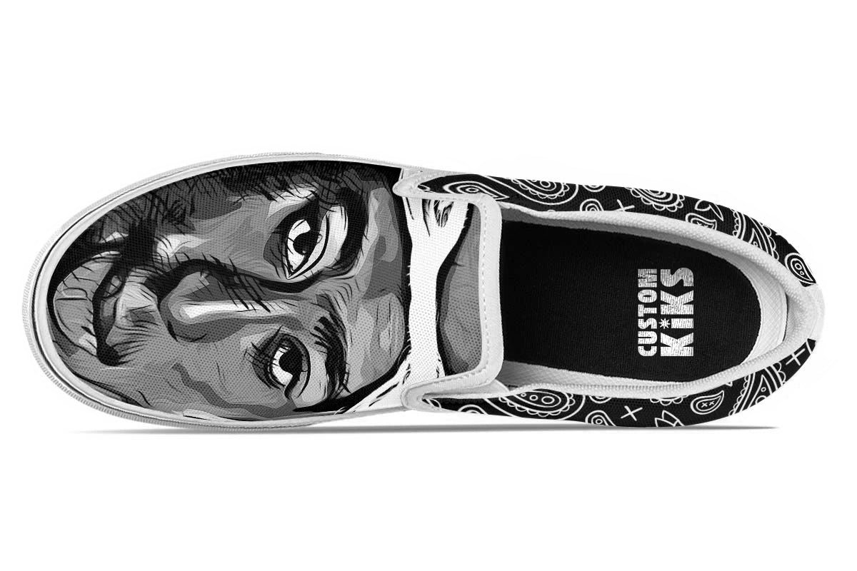 Tupac Shakur Slip Ons