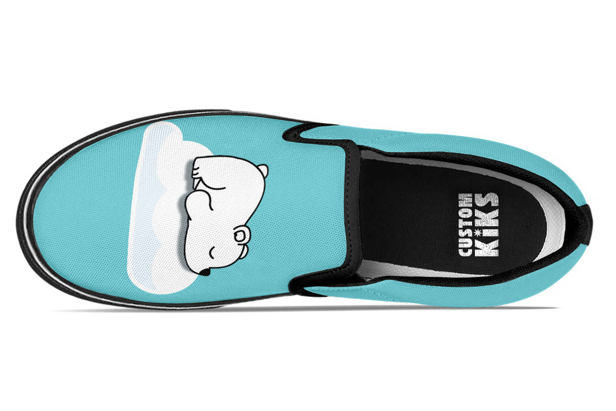 Polar Bear Doodle Slip Ons