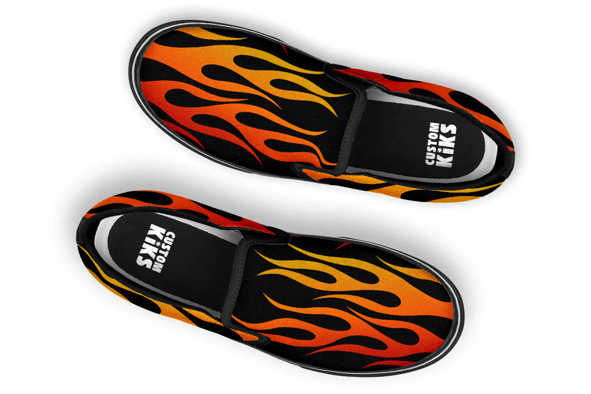 FLAMES SLIP ONS