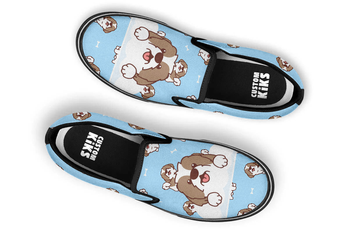 Shih Tzu Doodle Slip Ons