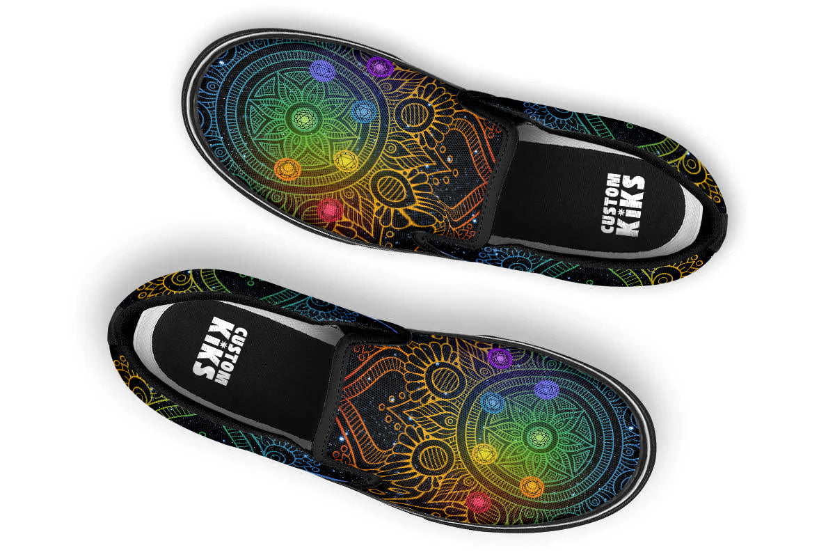 Mandala Chakra Slip Ons