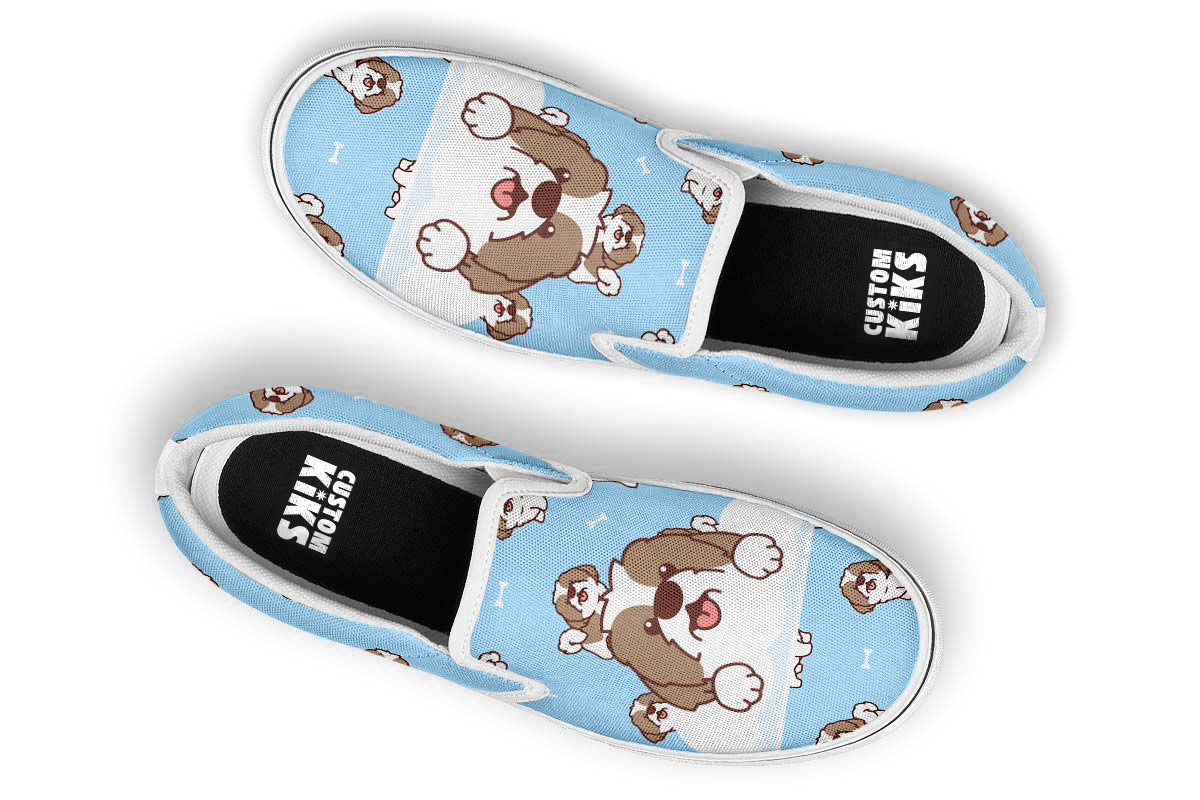 Shih Tzu Doodle Slip Ons