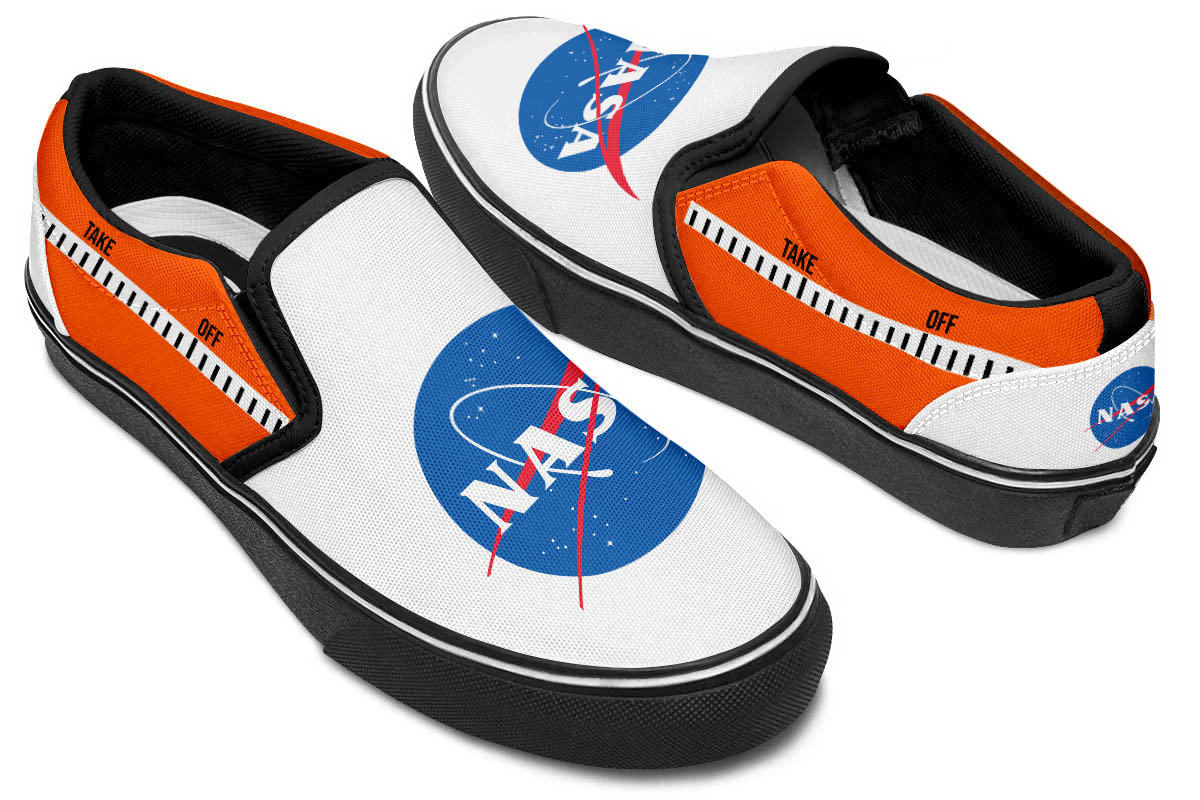 NASA Sneakers: NASA Logo Slip On Sneakers