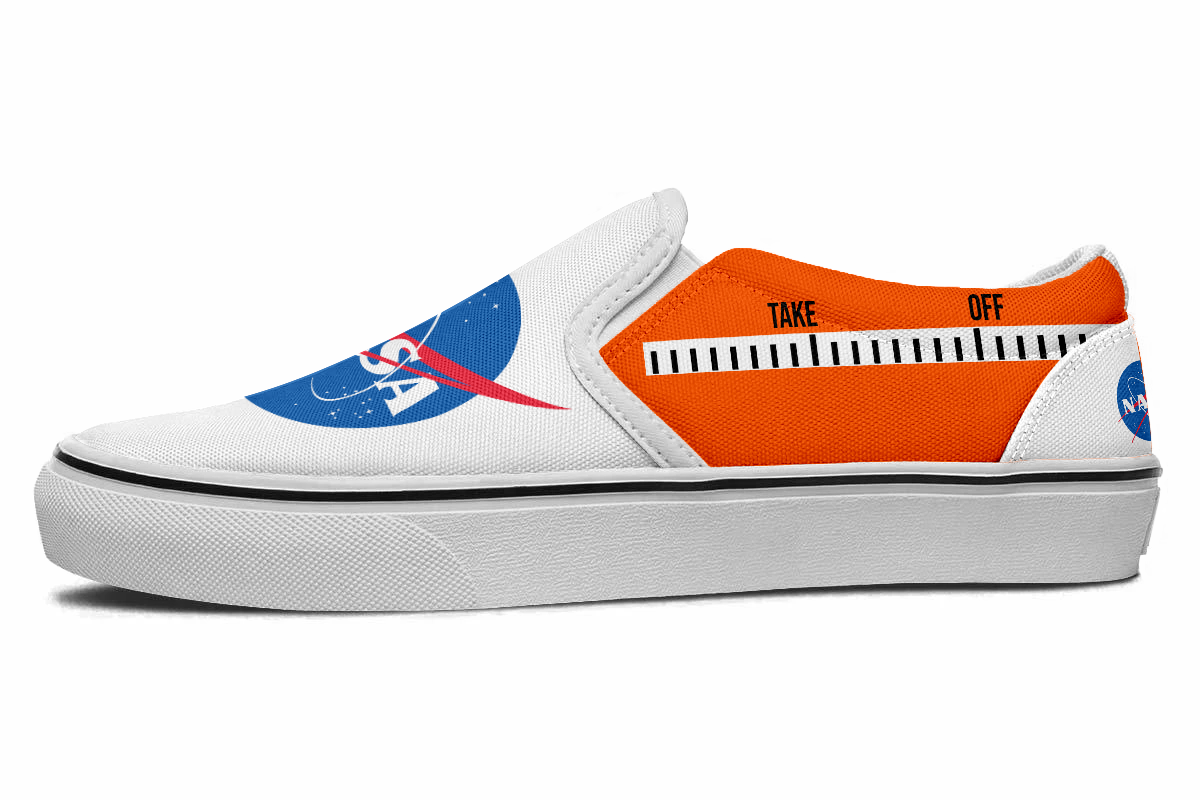 NASA Sneakers: NASA Logo Slip On Sneakers