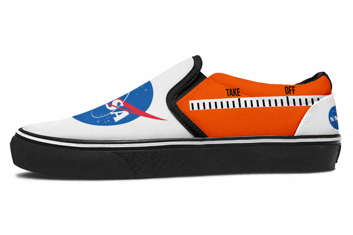 NASA Sneakers: NASA Logo Slip On Sneakers