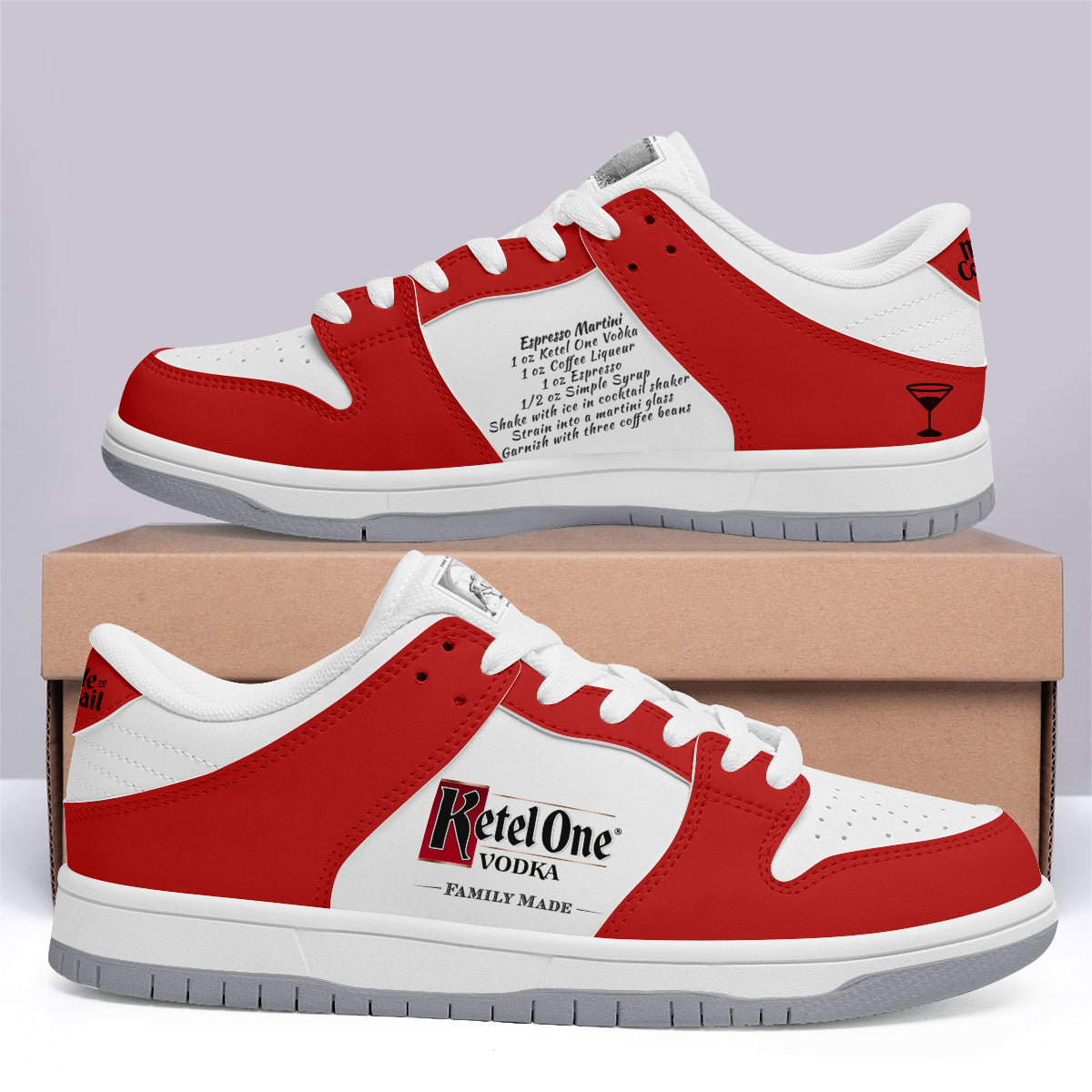 Red Ketel One Custom Sneakers by Custom Kiks
