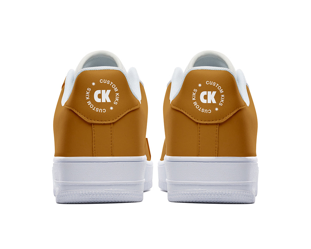 Camel Sneakers: Solid Camel Court Sneakers