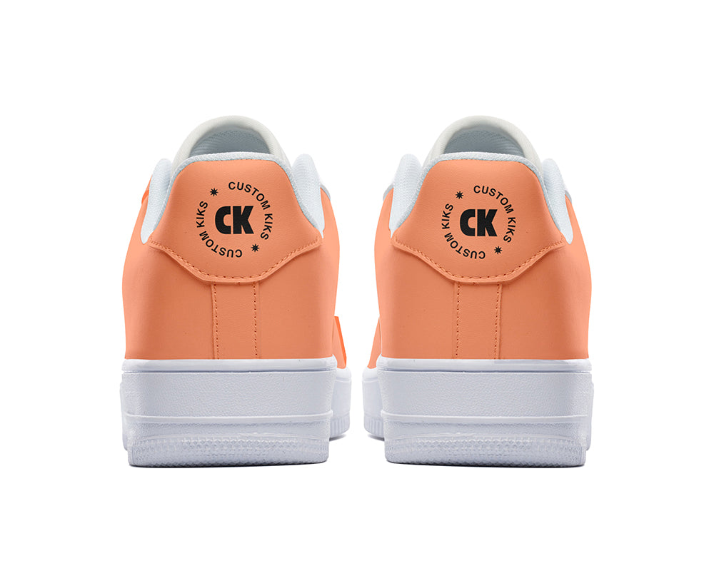 Coral Sneakers: Solid Coral Court Sneakers