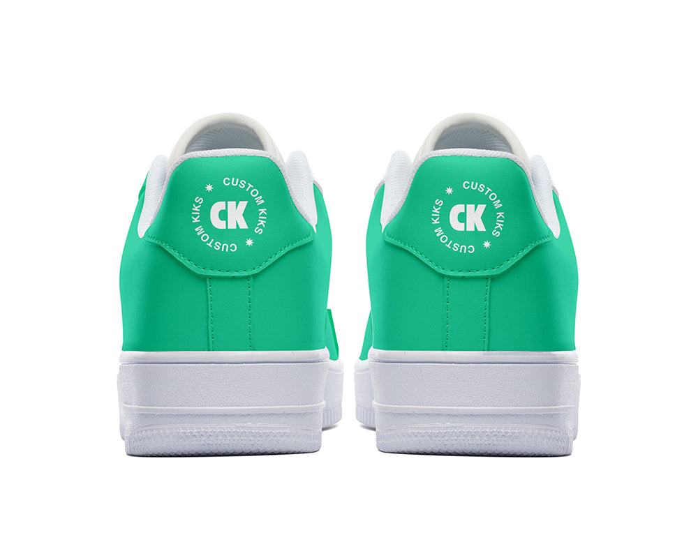 Kelly Green Sneakers: Solid Kelly Green Court Sneakers