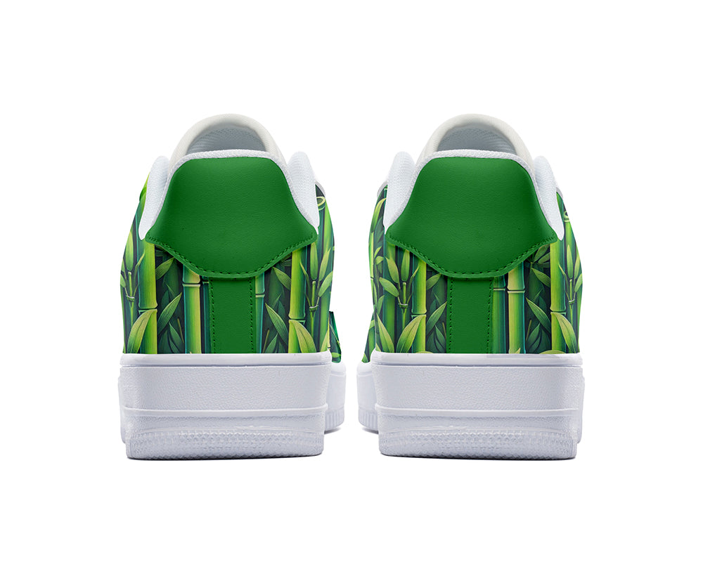 Bammb0 Pattern Bamboo Sneakers: Bamboo Pattern Court Sneakers