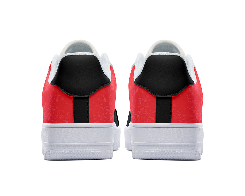 Belgian Flag Sneakers: Belgian Flag Pattern Court Sneakers