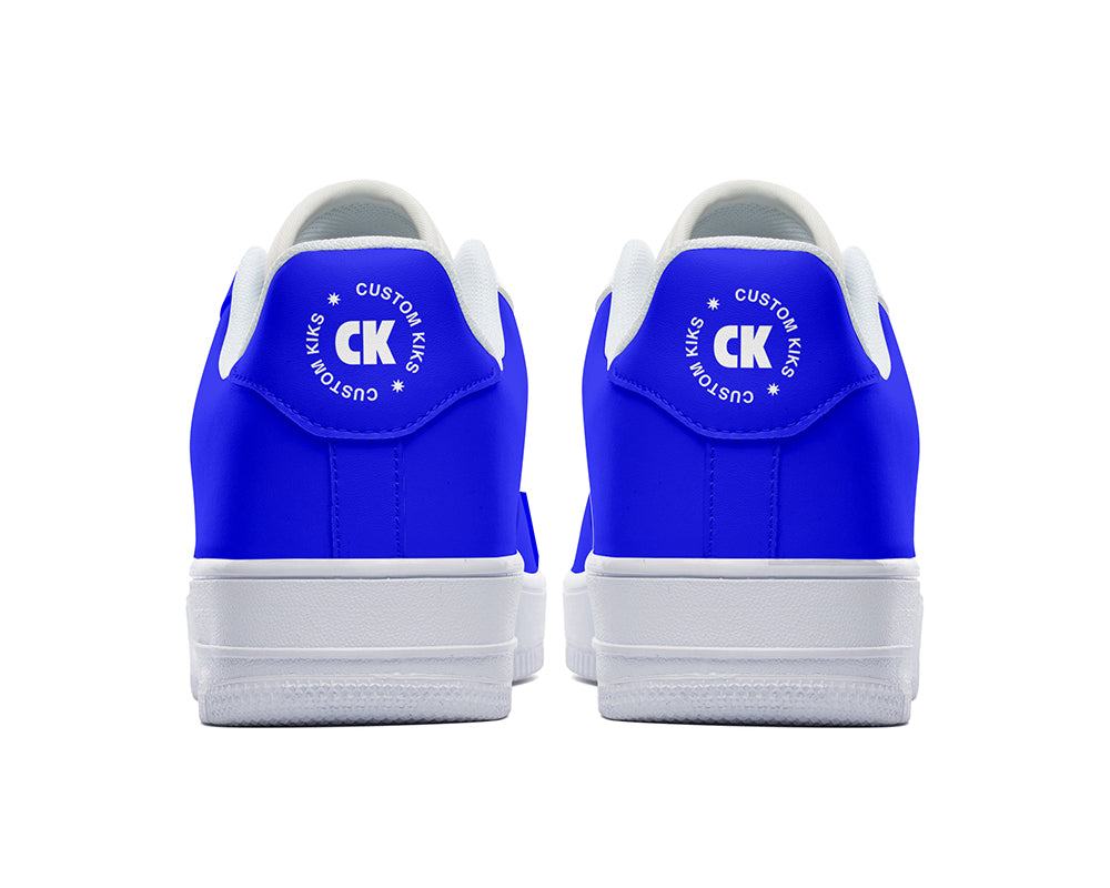 Royal Blue Sneakers: Solid Royal Blue Court Sneakers