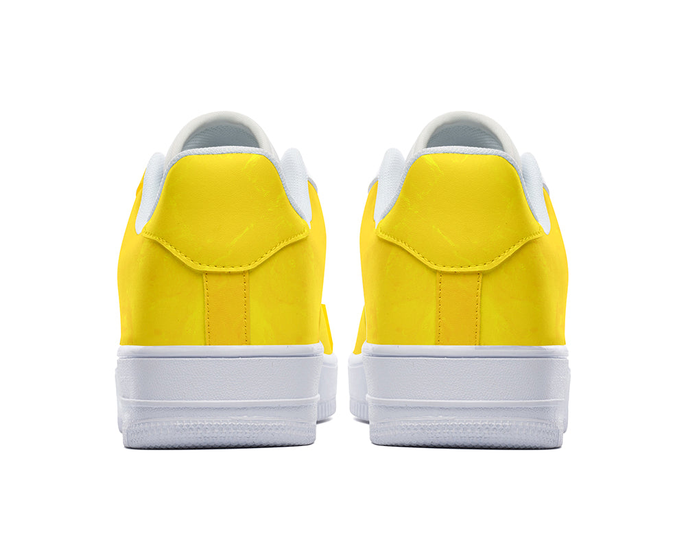Brazilian Flag Sneakers: Brazilian Flag Pattern Court Sneakers