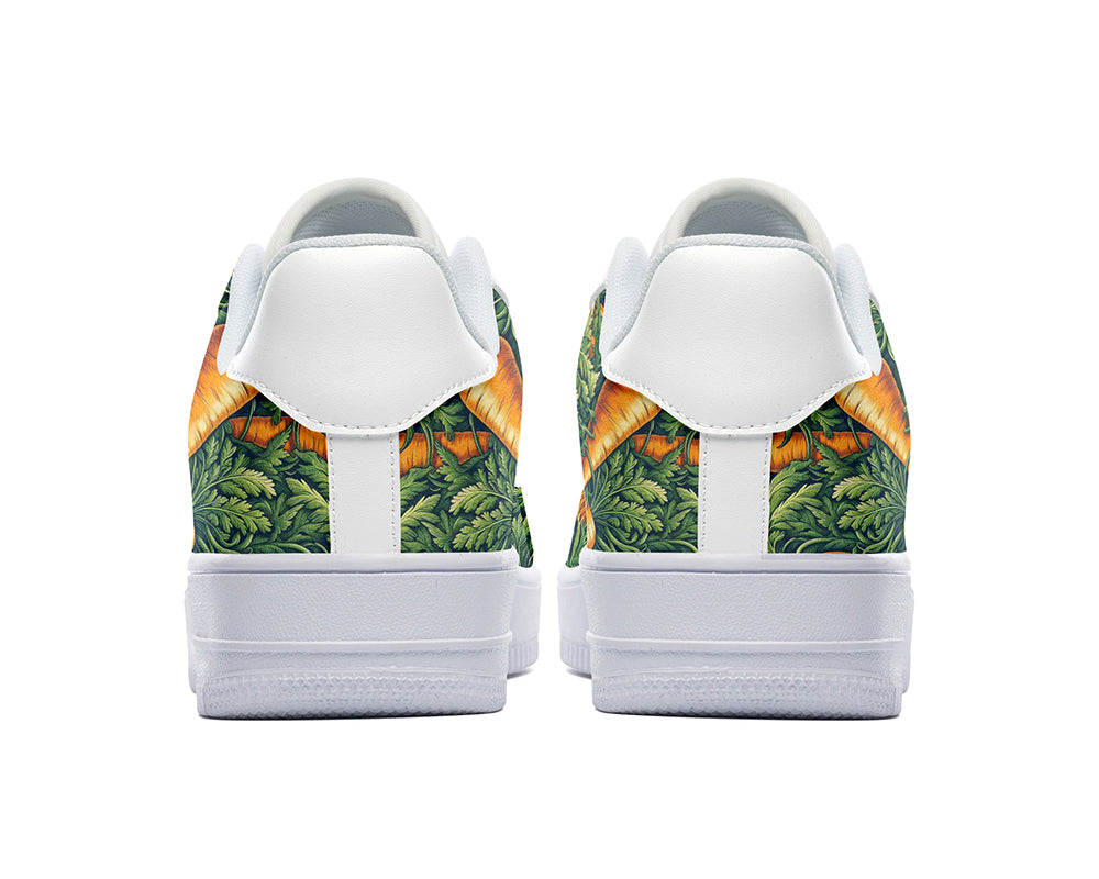 Carrot Sneakers: Carrot Pattern Court Sneakers