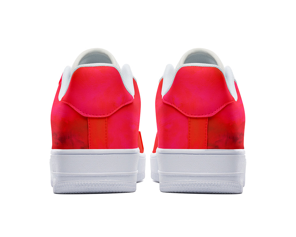 China Flag Sneakers: Chinese Flag Pattern Court Sneakers