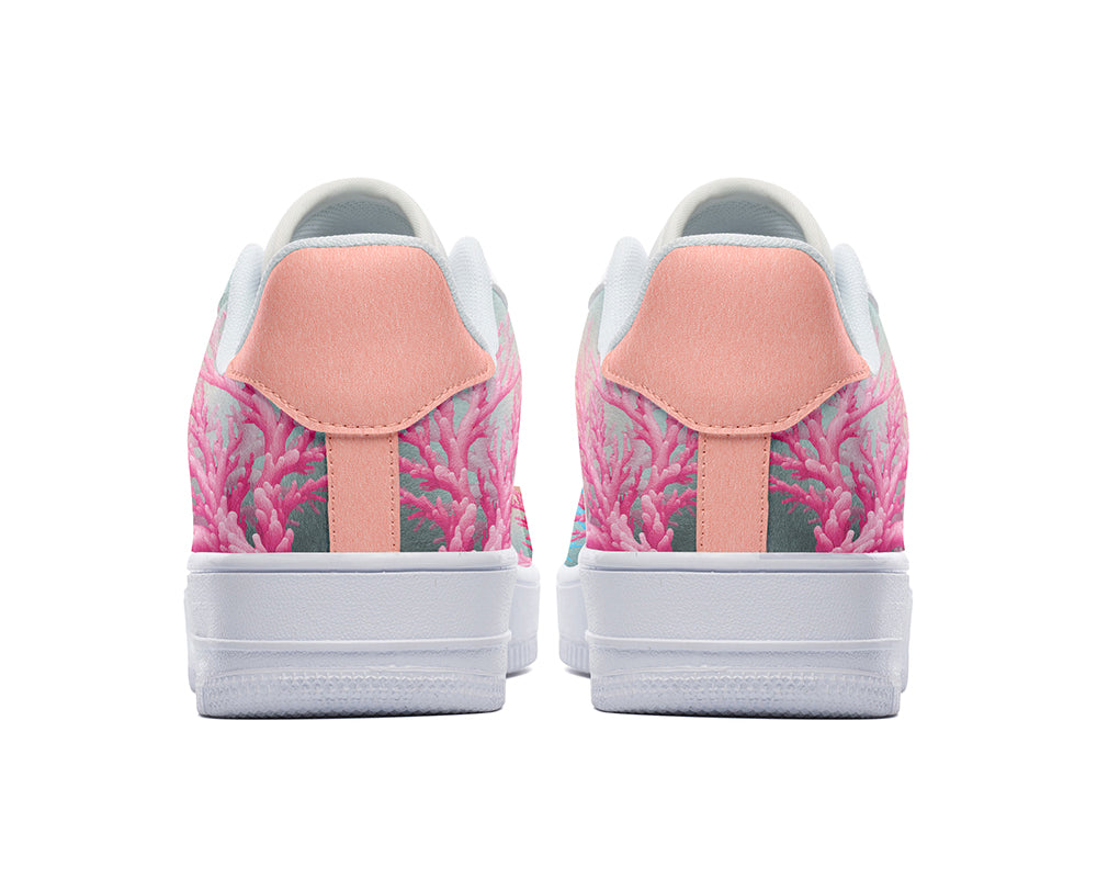 Coral Sneakers: Coral Reef Illustration Court Sneakers
