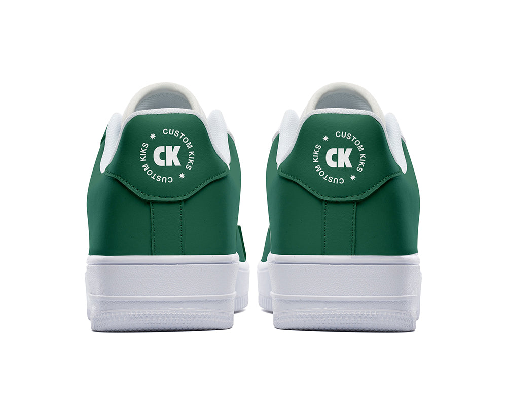 Hunter Green Sneakers: Solid Hunter Green Court Sneakers