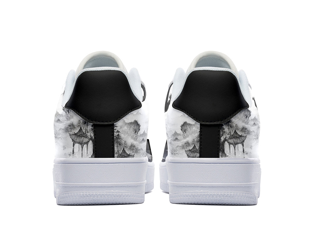 Dragon Sneakers: Dragon Illustration Court Sneakers